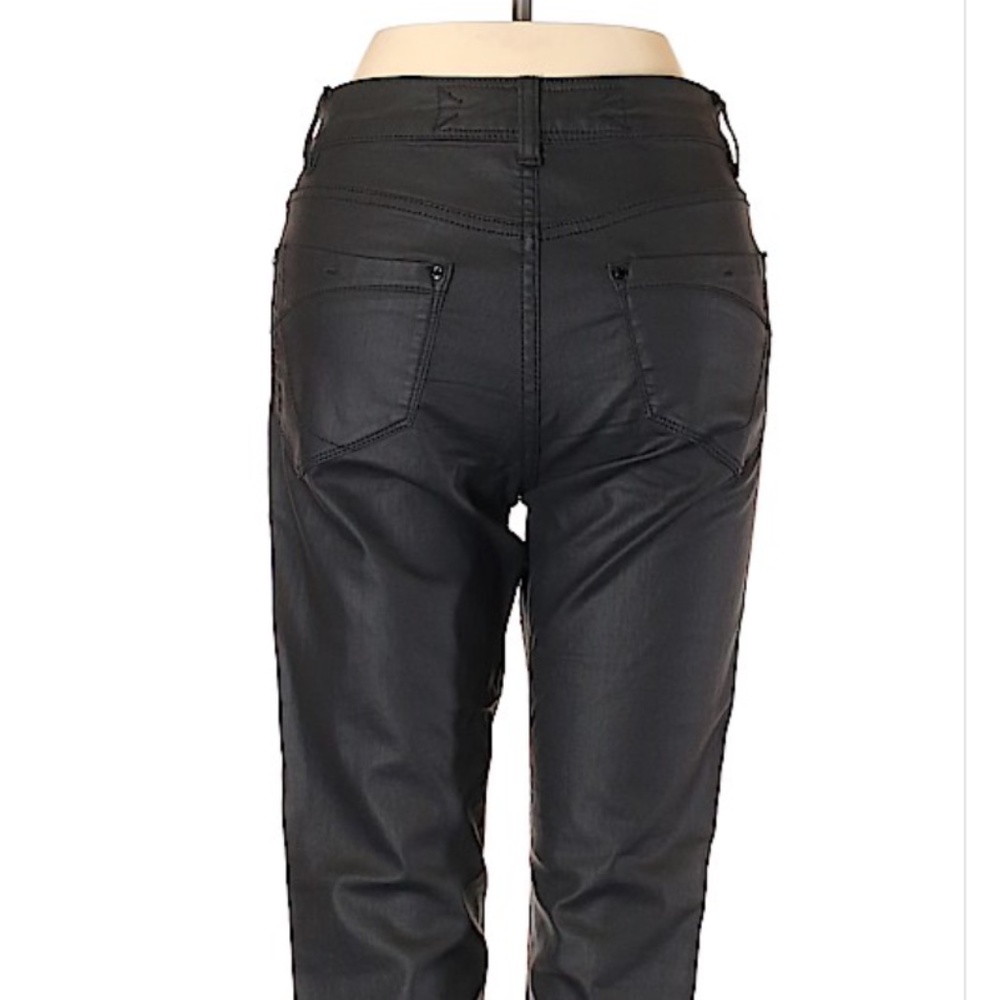 Karen Millen Women's Black Waxed Skinny Jeans 4